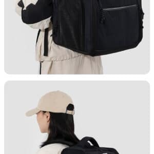 Versatile black backpack for casual wear and outdoor adventures, featuring multiple compartments and comfort.