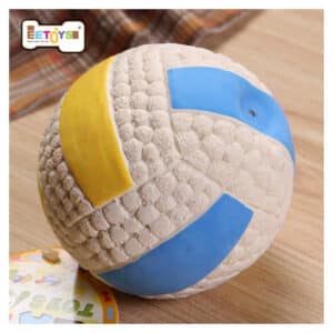 Bright, soft volleyball toy for kids, perfect for safe indoor and outdoor play.