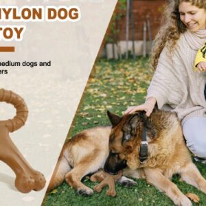 Durable dog chew toy enhances playtime for families with happy pets in a sunny setting.