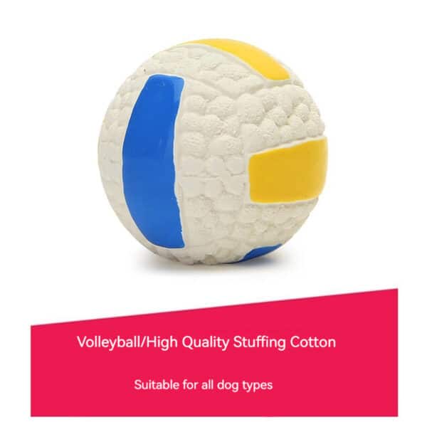 Vibrant volleyball dog toy for engaging, safe playtime with all breeds.