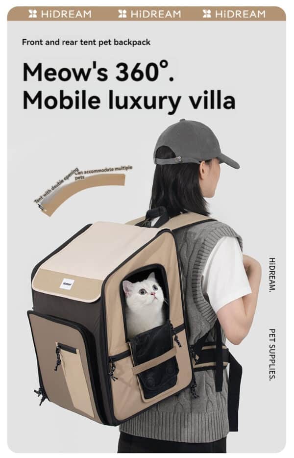 Stylish Meows 360° Luxury Cat Backpack for comfortable, convenient pet travel and exploration.