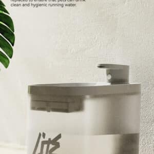 Stylish pet water fountain with filter for fresh hydration, enhancing pet health and home decor.