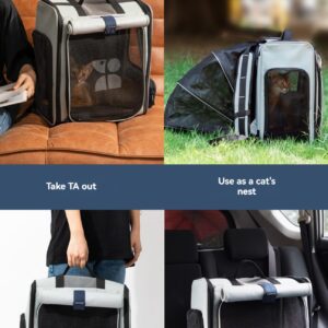 Versatile pet carrier for travel, home comfort, and secure outings with your furry friend.